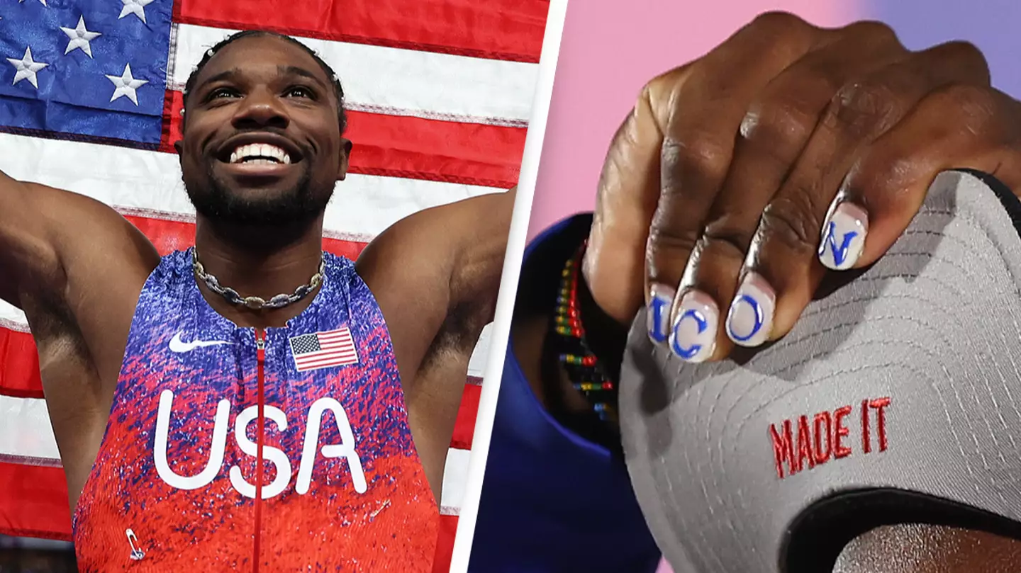 Fastest man in the world Noah Lyles responds to criticism of his painted nails