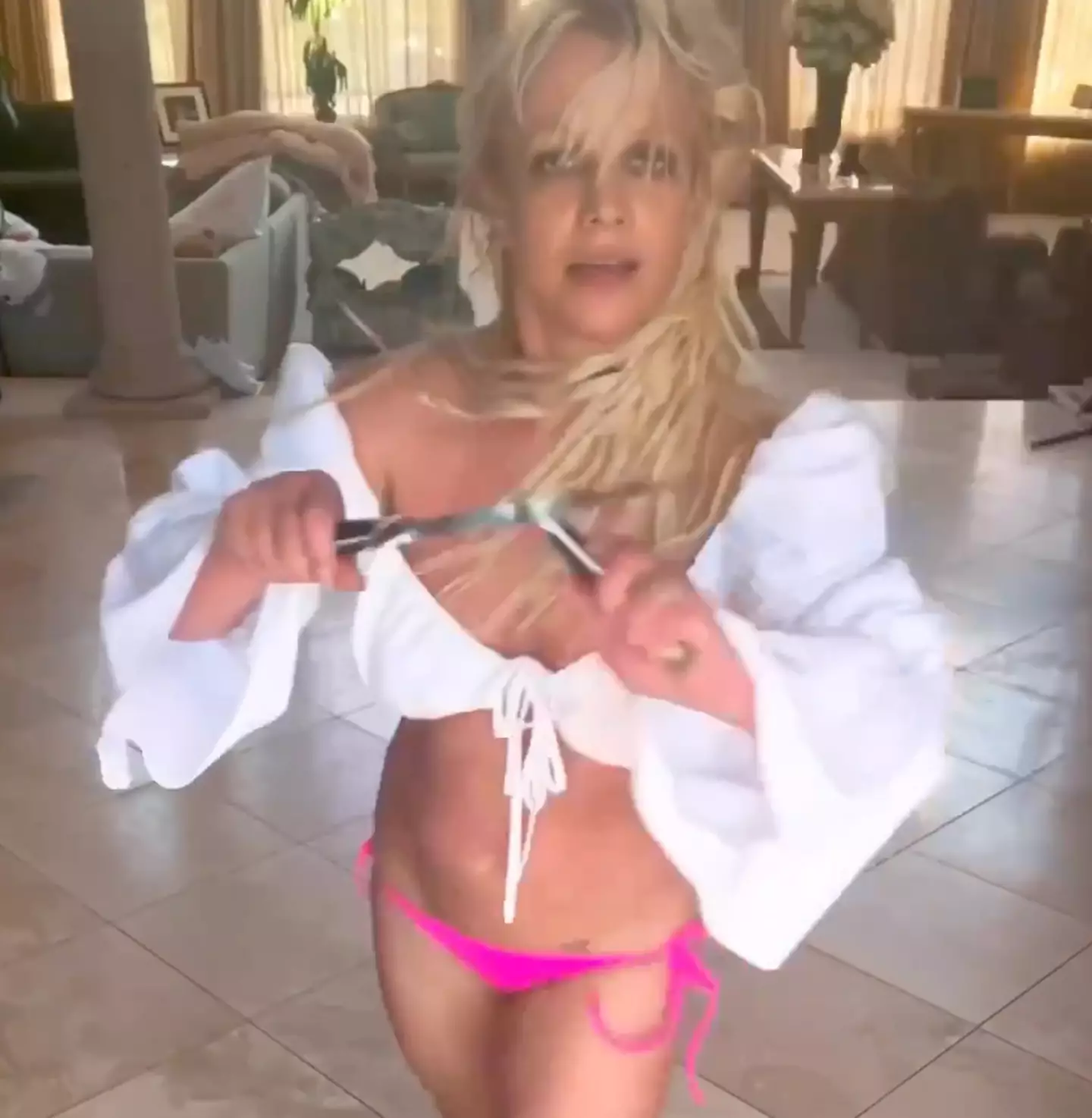 Britney told fans they didn't need to 'call the police'.