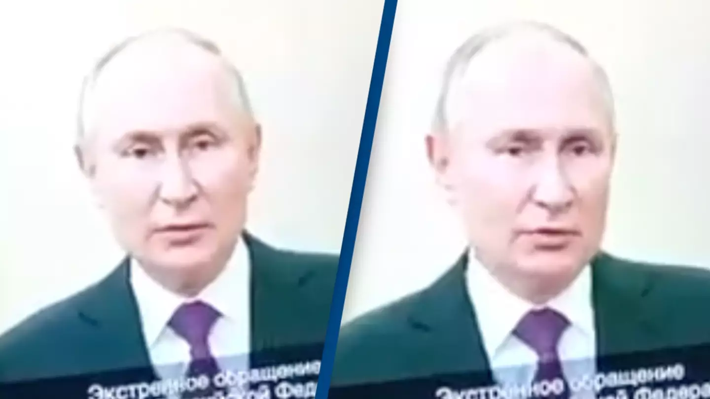 Deepfake Vladimir Putin sends chilling message to Russia after TV channels hacked