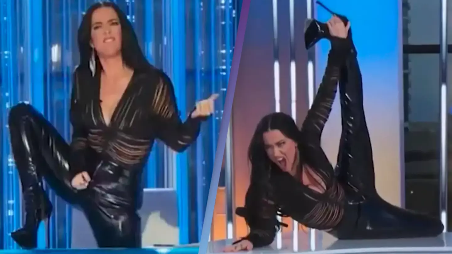 Katy Perry climbs on top of piano during American Idol contestant's audition and becomes meme