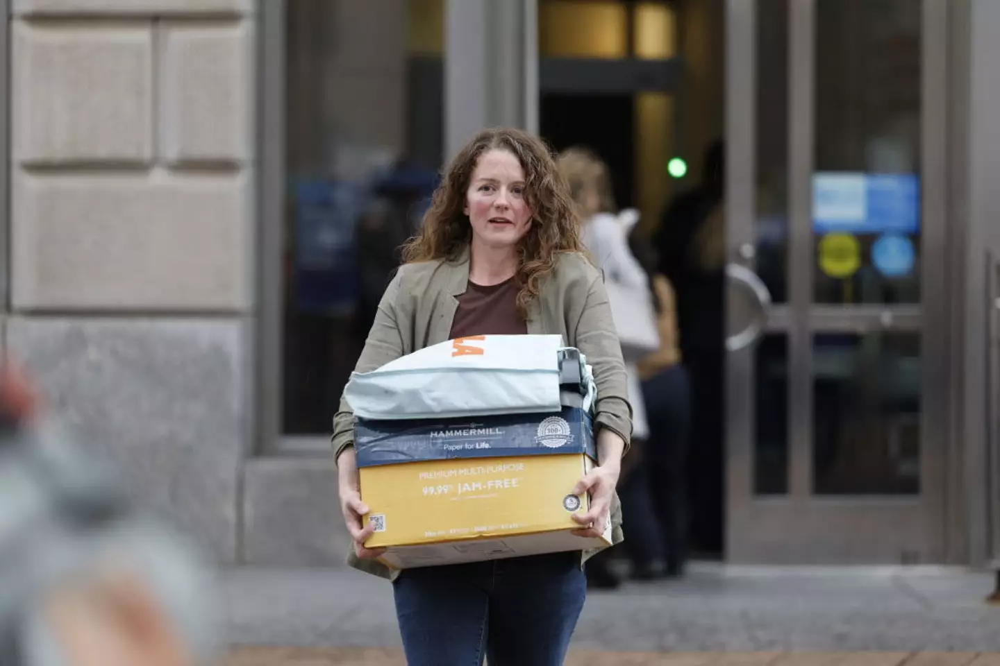 USAID staff were ordered to retrieve their belongings from work (TING SHEN/AFP via Getty Images)