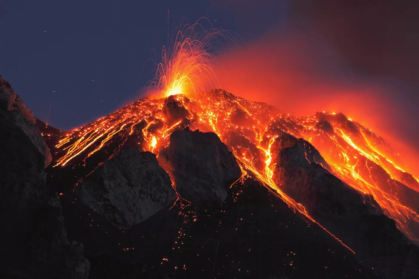 Lava is relatively slow flowing (Getty Stock Photo)