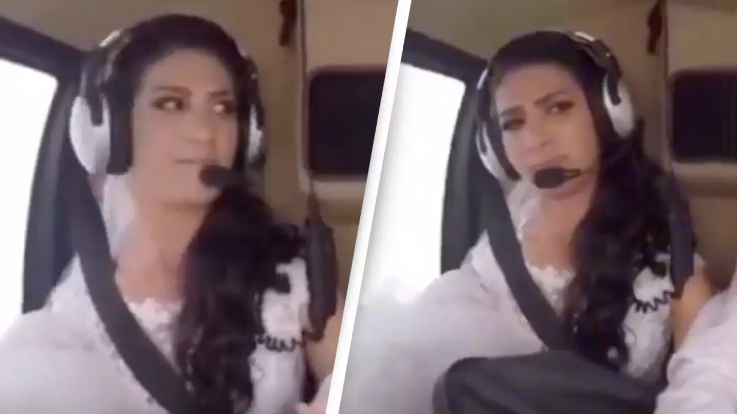 Chilling footage shows bride's final moments before she died in helicopter crash on the way to her wedding