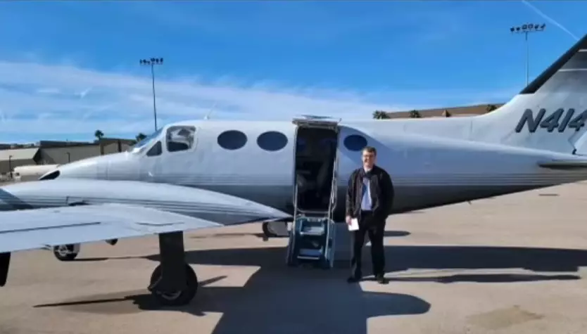 Landon was a keen flyer (CBS 8 San Diego/YouTube)