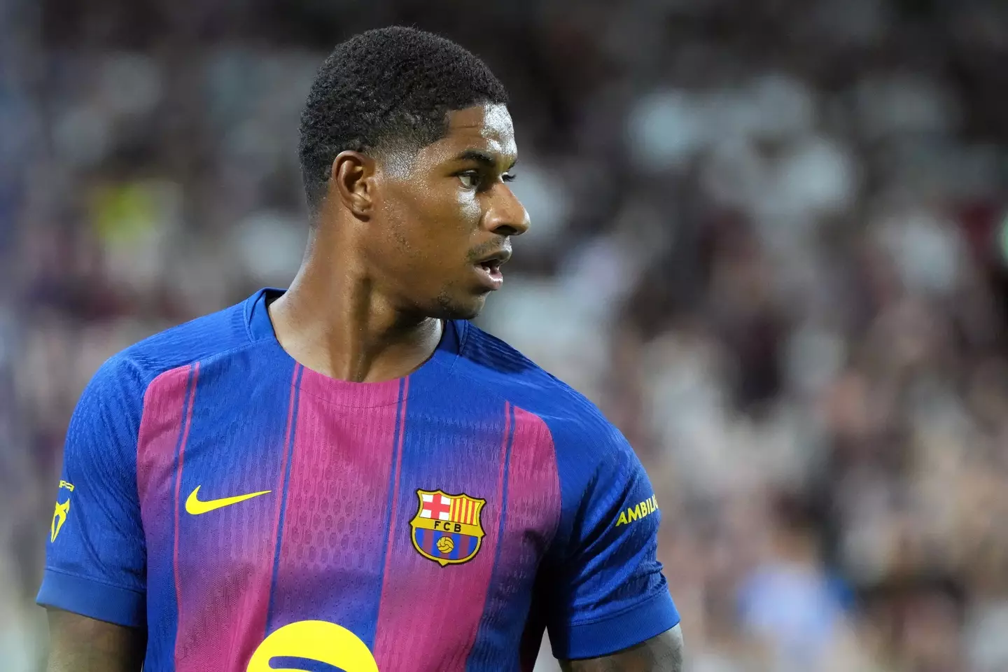 Marcus Rashford made his Barcelona debut against Vissel Kobe. Image: Getty