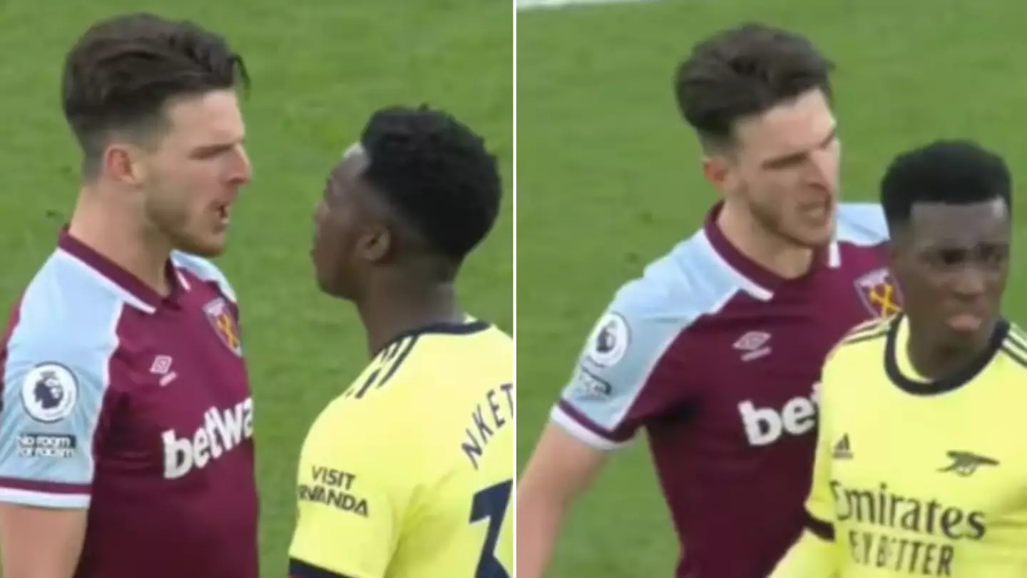 Declan Rice set for awkward reunion at Arsenal after 'angry exchange' with Eddie Nketiah