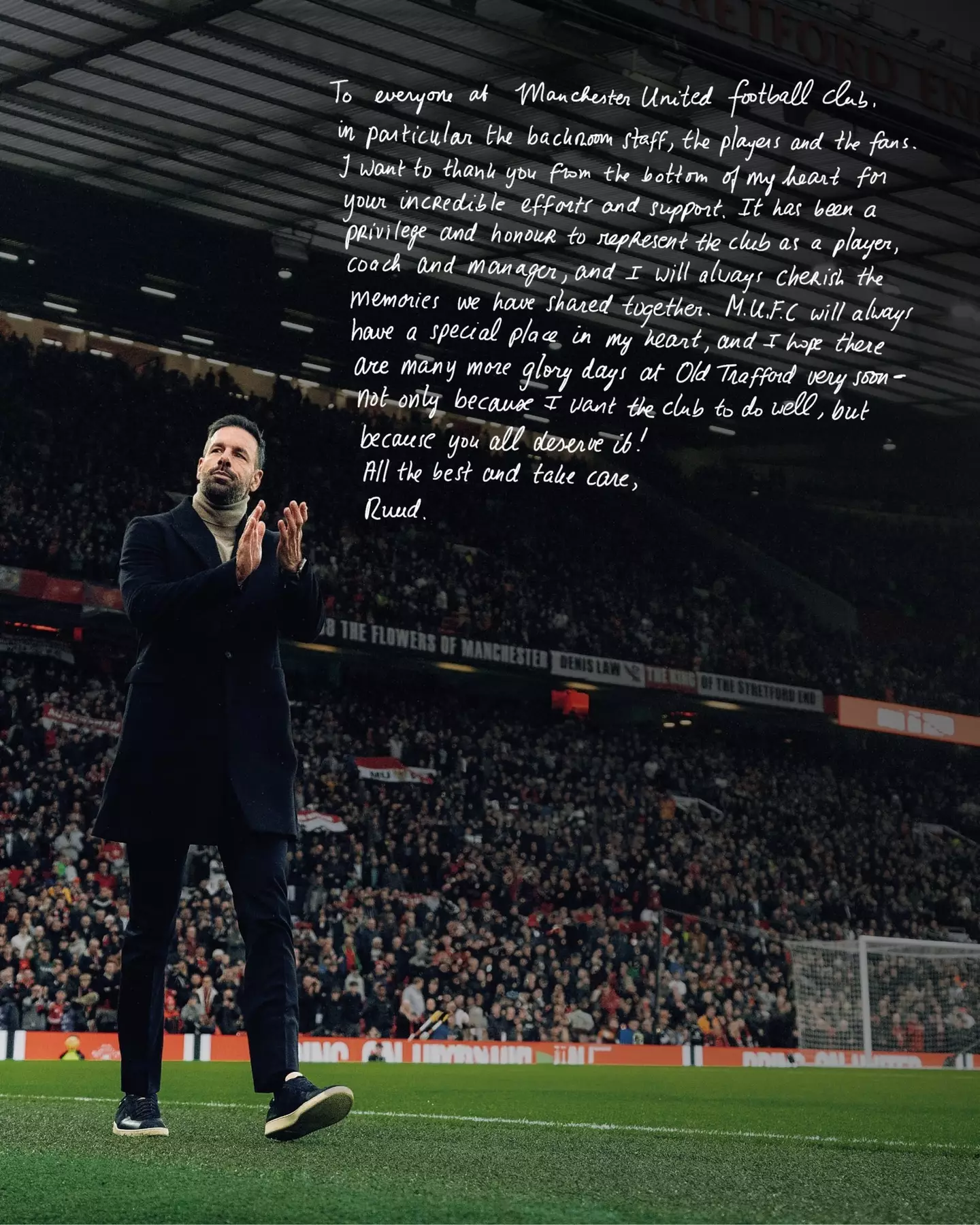 Ruud van Nistelrooy penned an open letter to Manchester United following his departure. Image: Getty