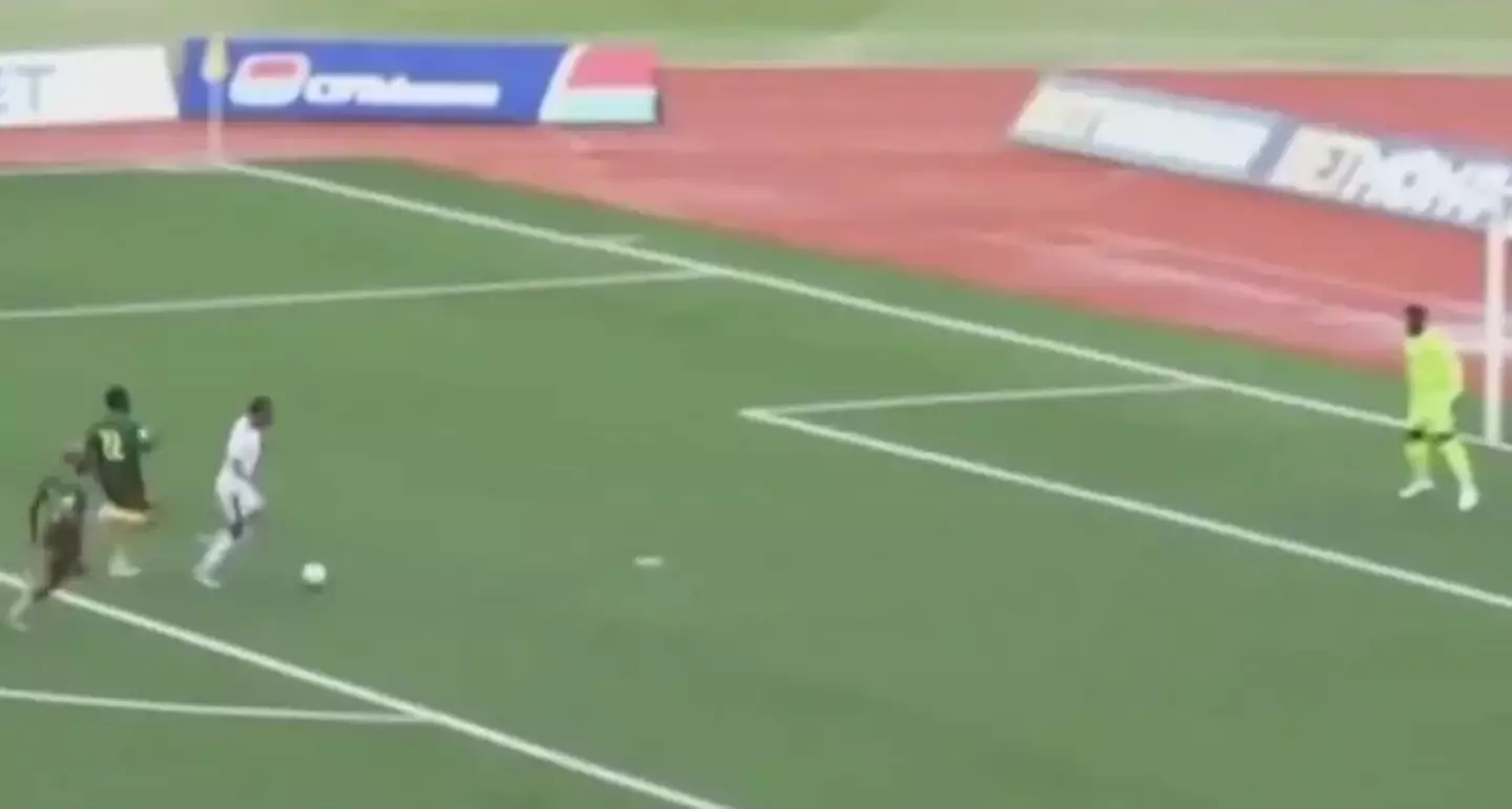 Onana was rooted to his spot. Image credit: ESPN