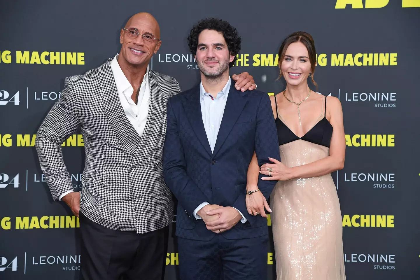 Dwayne Johnson, Benny Safdie and Emily Blunt (Image: Tristar Media / Contributor via Getty)
