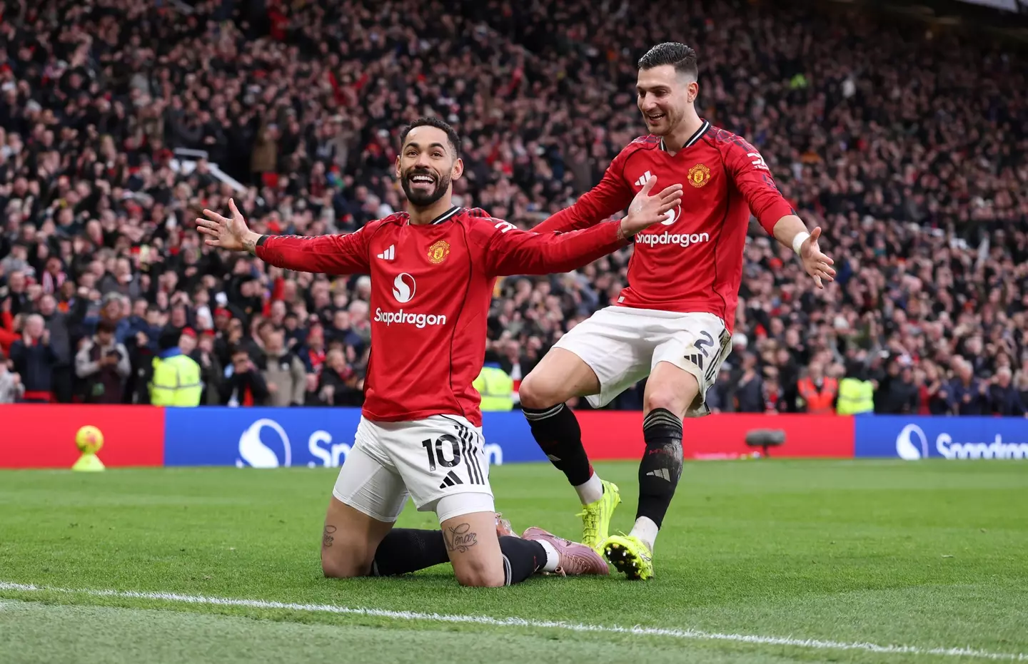 Matheus Cunha joined Manchester United last summer. Image: Getty