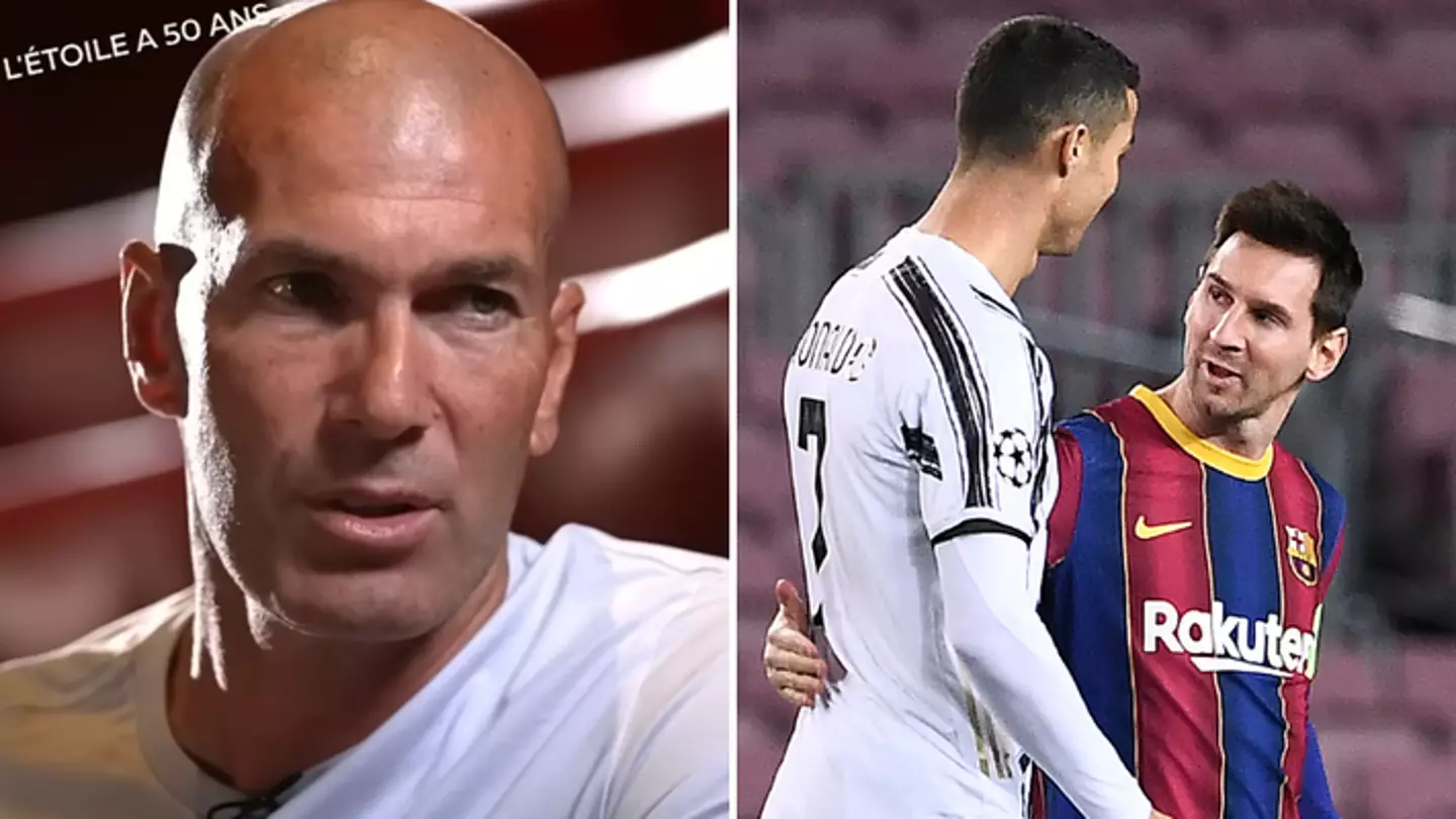 Zinedine Zidane didn't hesitate when naming his favourite player after Cristiano Ronaldo and Lionel Messi - Football News - SPORTbible