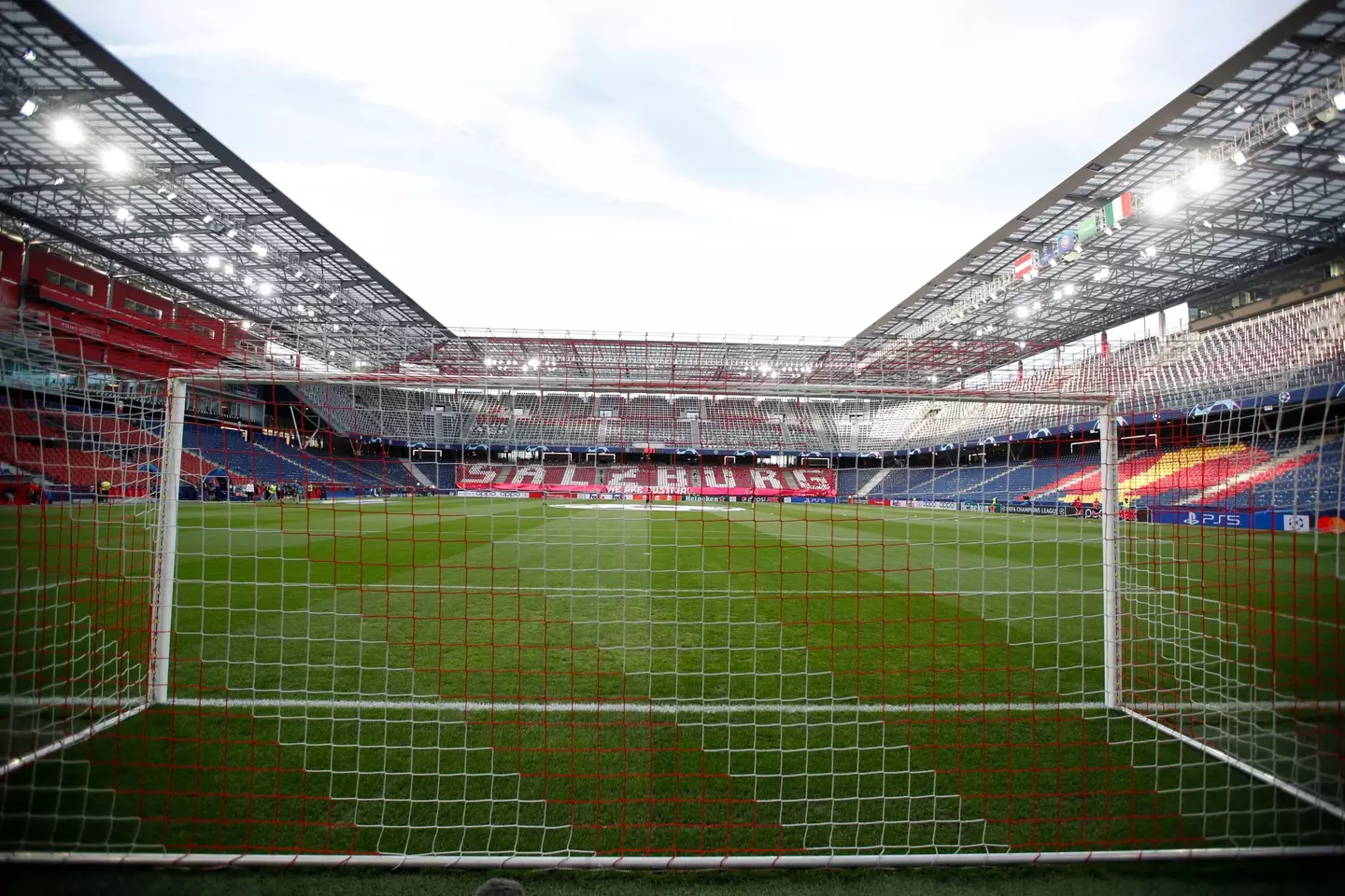 General view inside the stadium before the match at the Red Bull Arena in Austria. (Alamy)