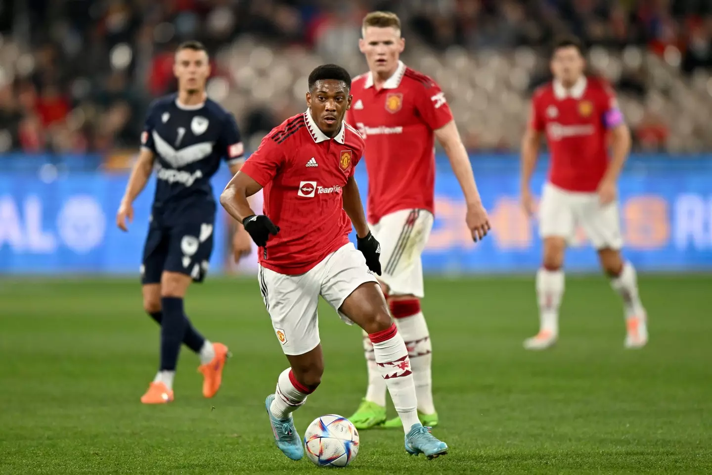 Martial playing against Melbourne Victory. Image: Alamy