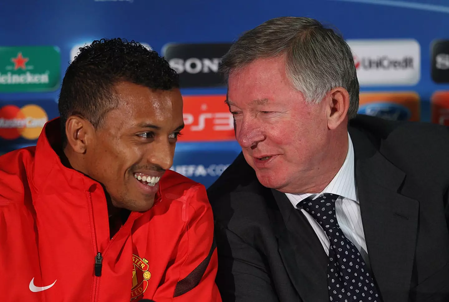 Nani and Sir Alex Ferguson in 2011 (Credit:Getty)