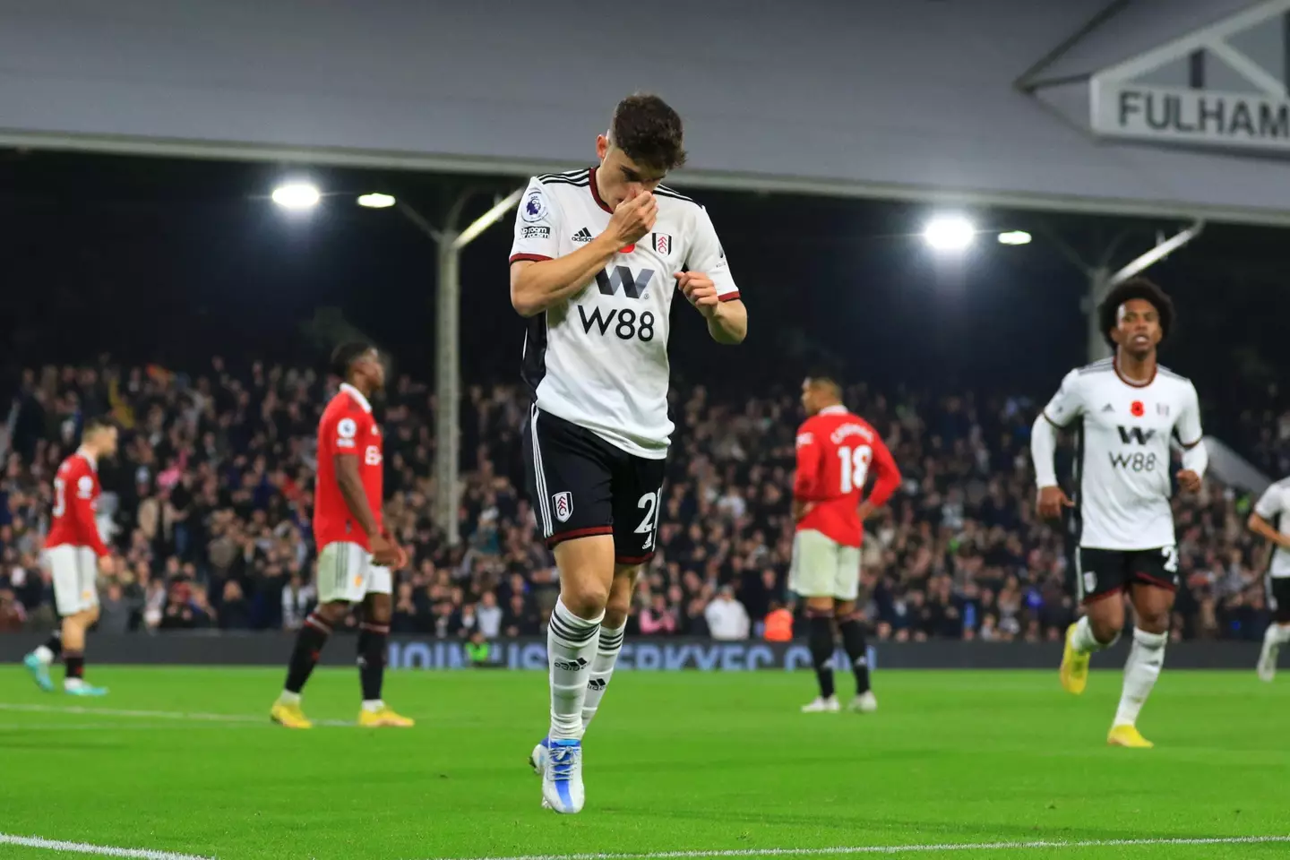 Dan James' celebration was respectful to the club that he left in 2021. (Alamy)