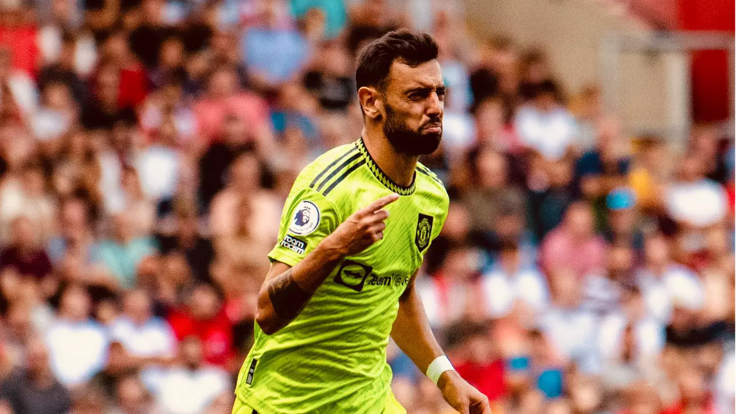 Bruno Fernandes scores against Southampton. (Man Utd)