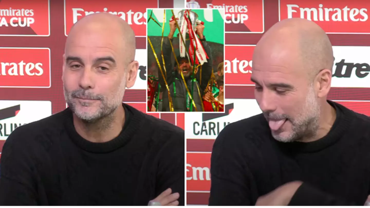 Pep Guardiola aims hilarious dig at Liverpool over Carabao Cup final celebrations