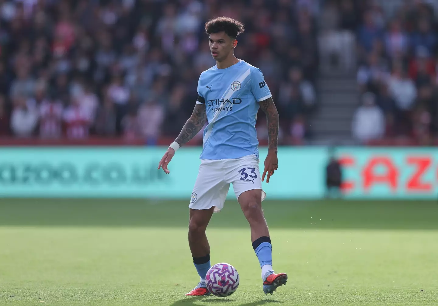 Manchester City's Nico O'Reilly has been called up by Thomas Tuchel after a fine run of form. Image: Getty