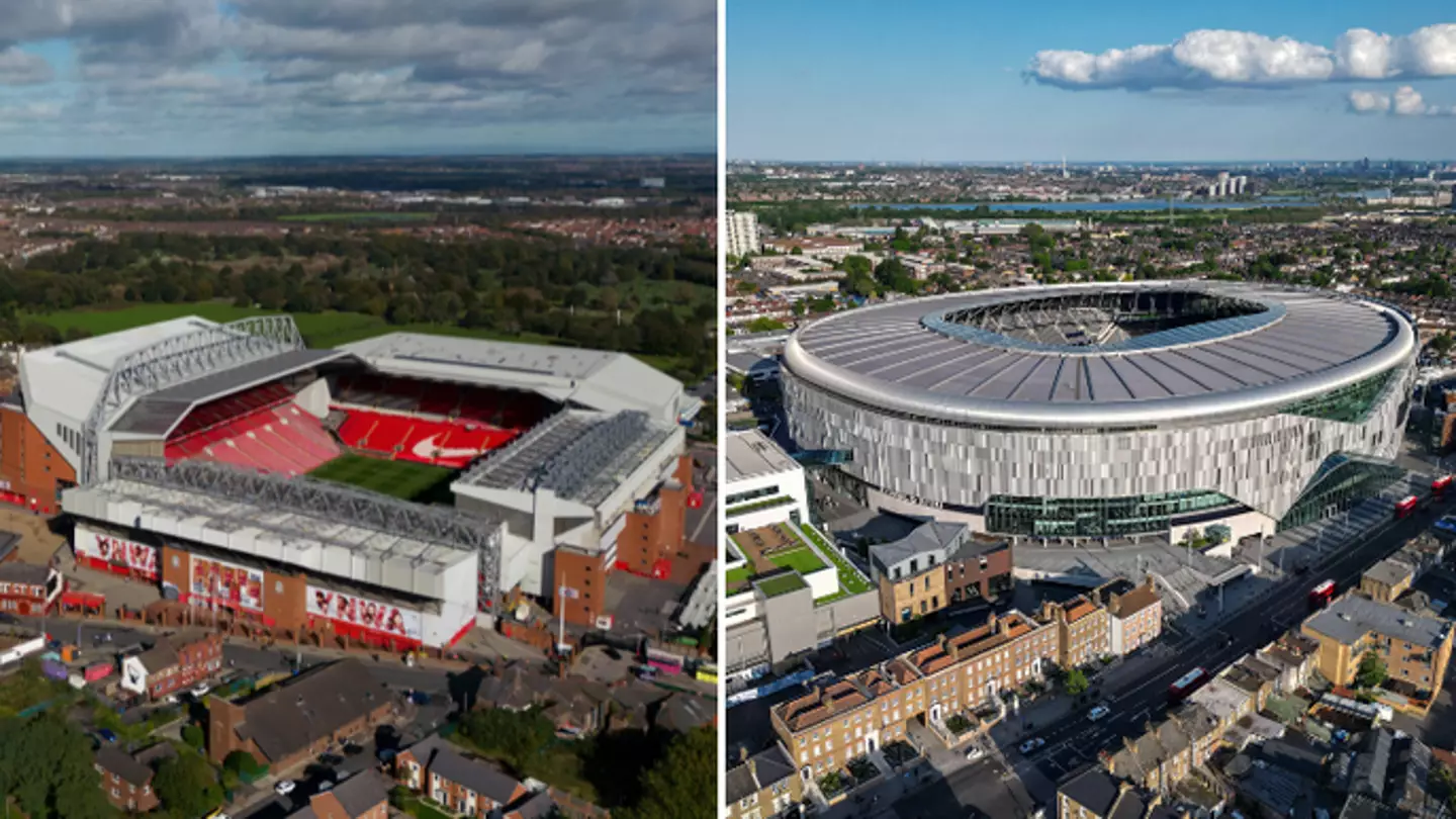 The top 50 best stadiums in Britain were named and ranked with Liverpool's Anfield only coming third