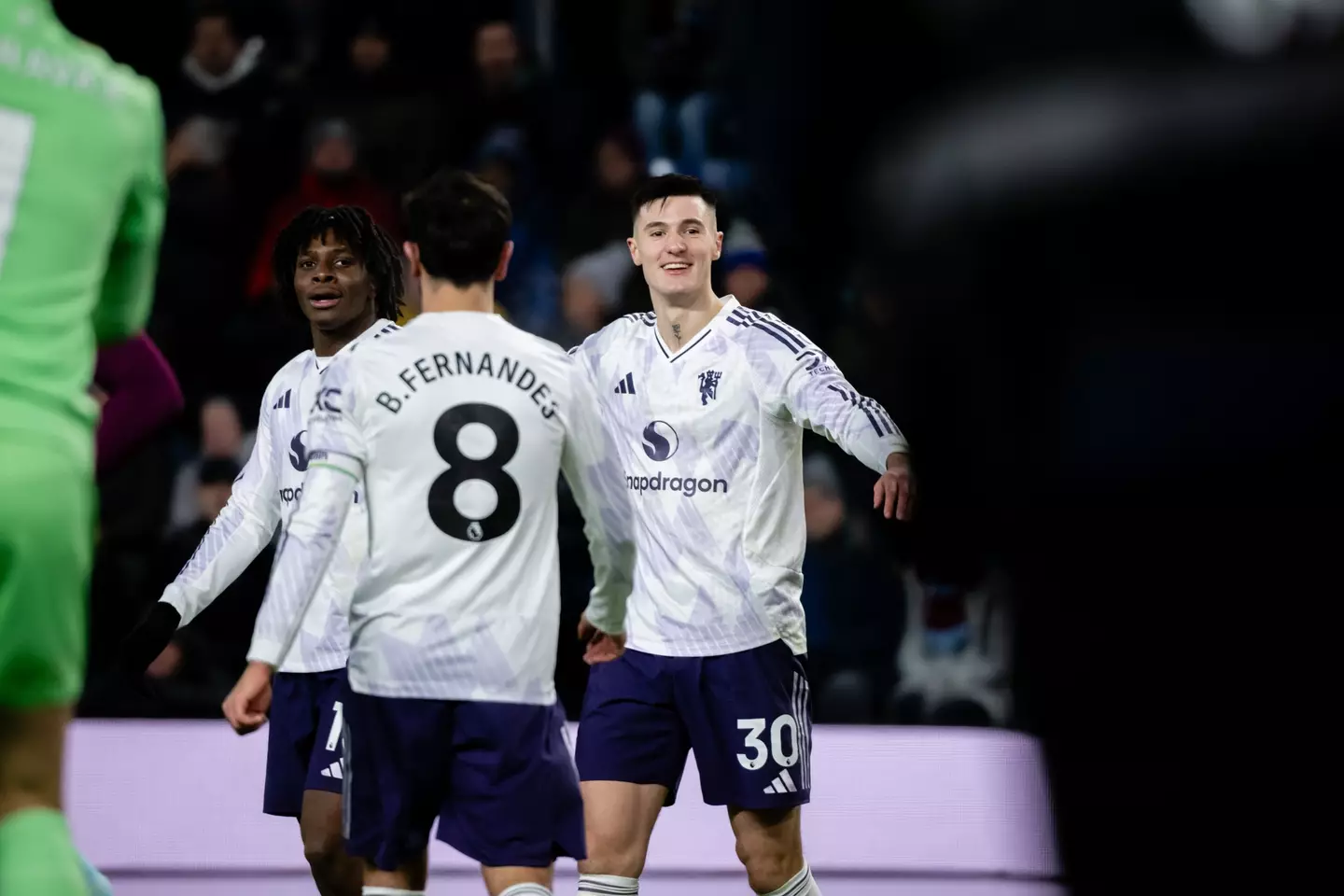 Benjamin Sesko bagged a brace against Burnley on Wednesday. Image: Getty