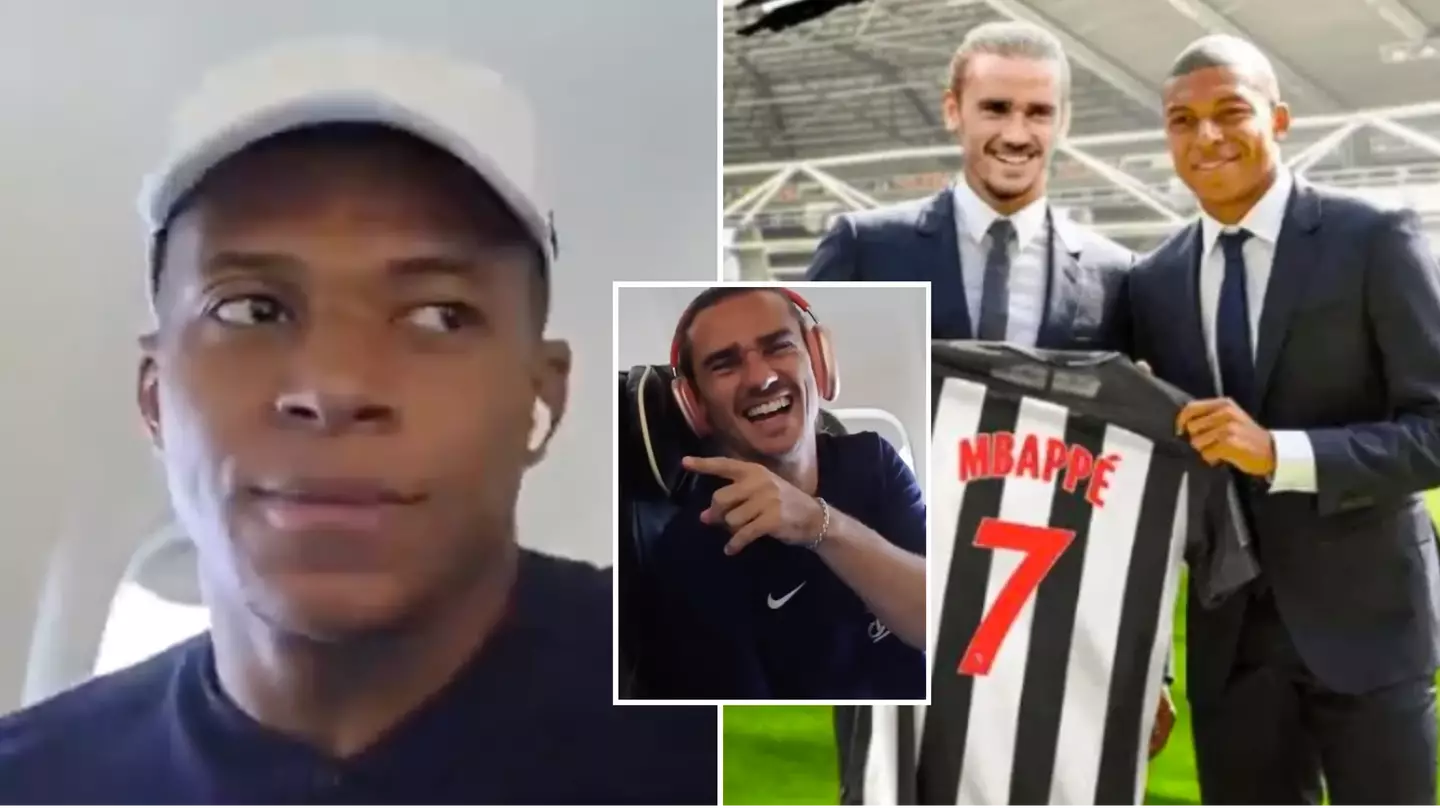 Kylian Mbappe's reaction when Griezmann signed him for Newcastle on FM is going viral again