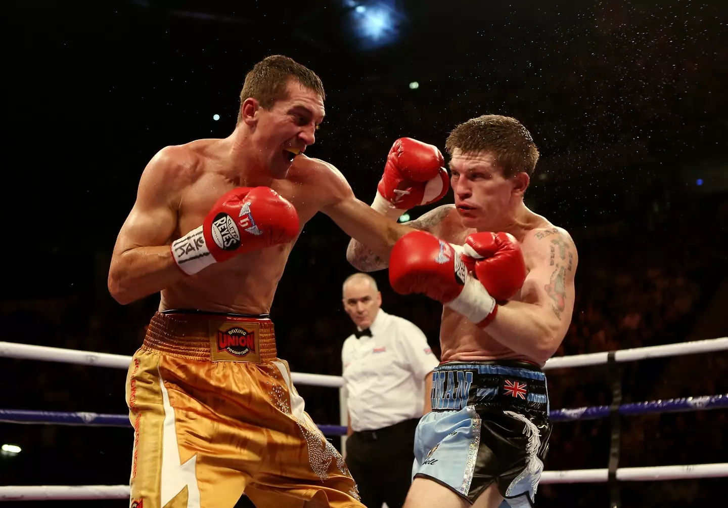 Ricky Hatton fighting Vyacheslav Senchenko in 2012. Image: Scott Heavey / Staff via Getty