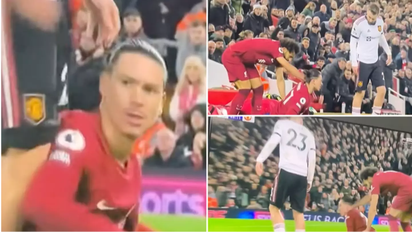 Mo Salah reacted very quickly to make sure Darwin Nunez didn’t lash out at Luke Shaw