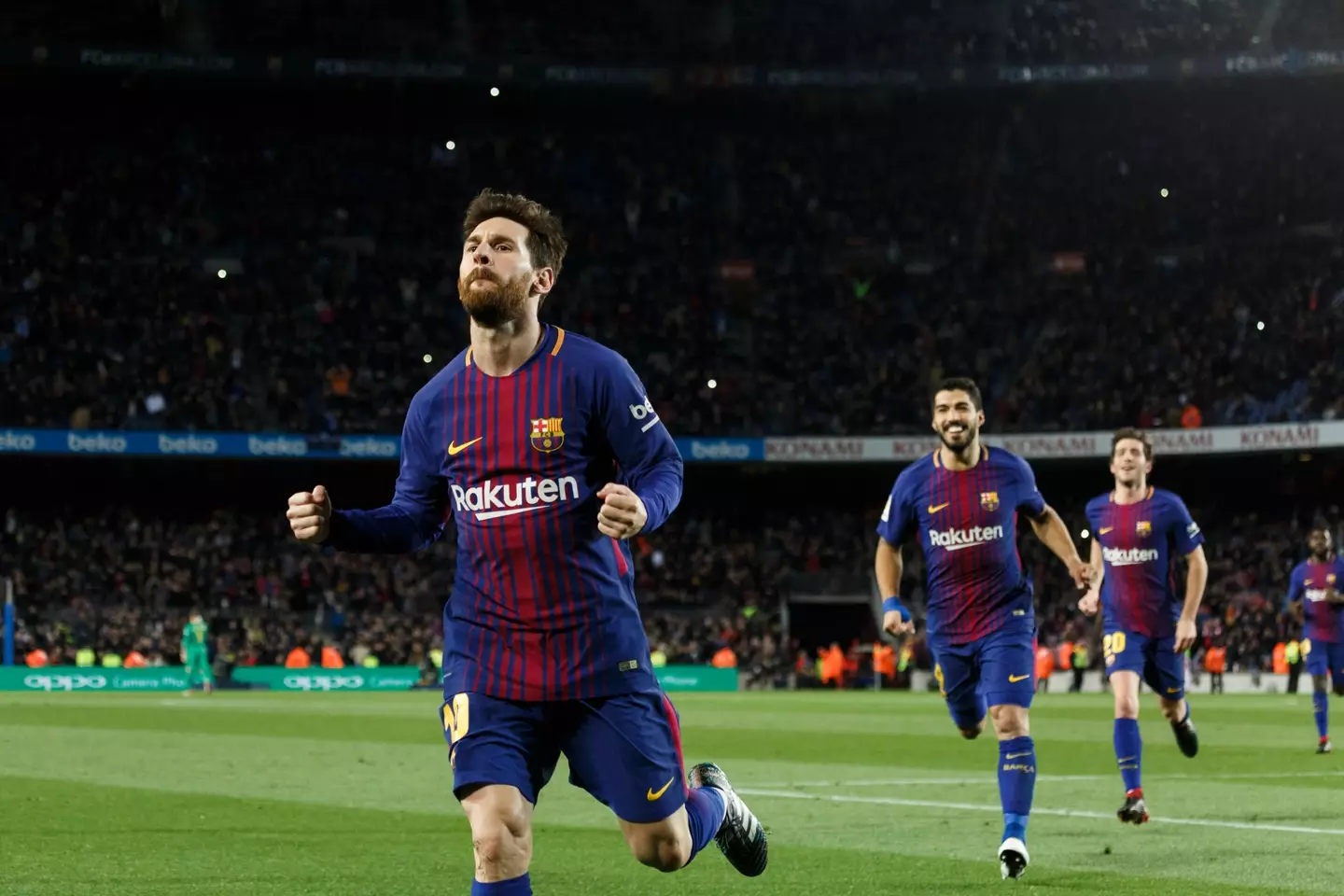 Messi wore Nike for years with Barcelona and still does with PSG. Image: Alamy