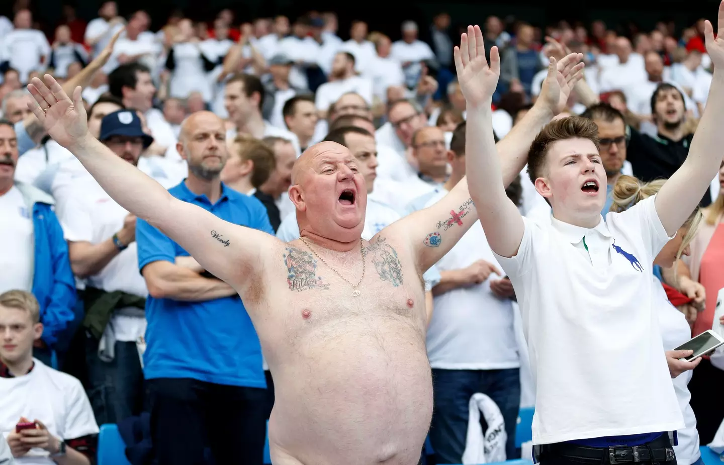 Fans have been warned to keep their shirts on at matches (Image: Alamy)