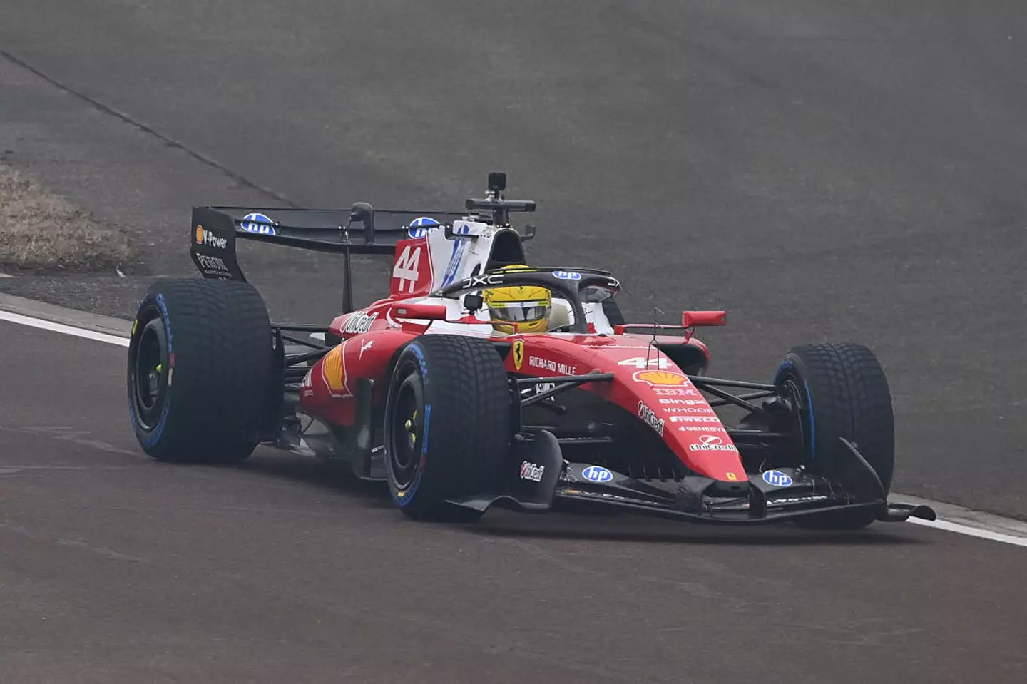 Ferrari showed off their 2026 car during a test event on Friday. (Image: Rudy Carezzevoli/Getty Images)