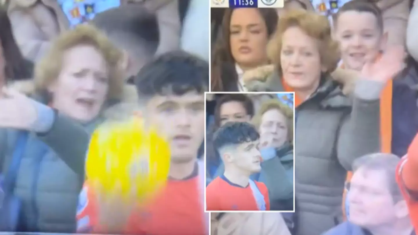 Luton fan goes viral after trying to give 'tactical instructions' to players during Man City game