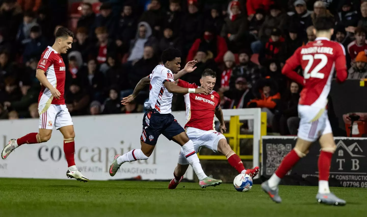 Ollie Clarke (second from right) has received bans totalling eight matches since December (Image: Getty)