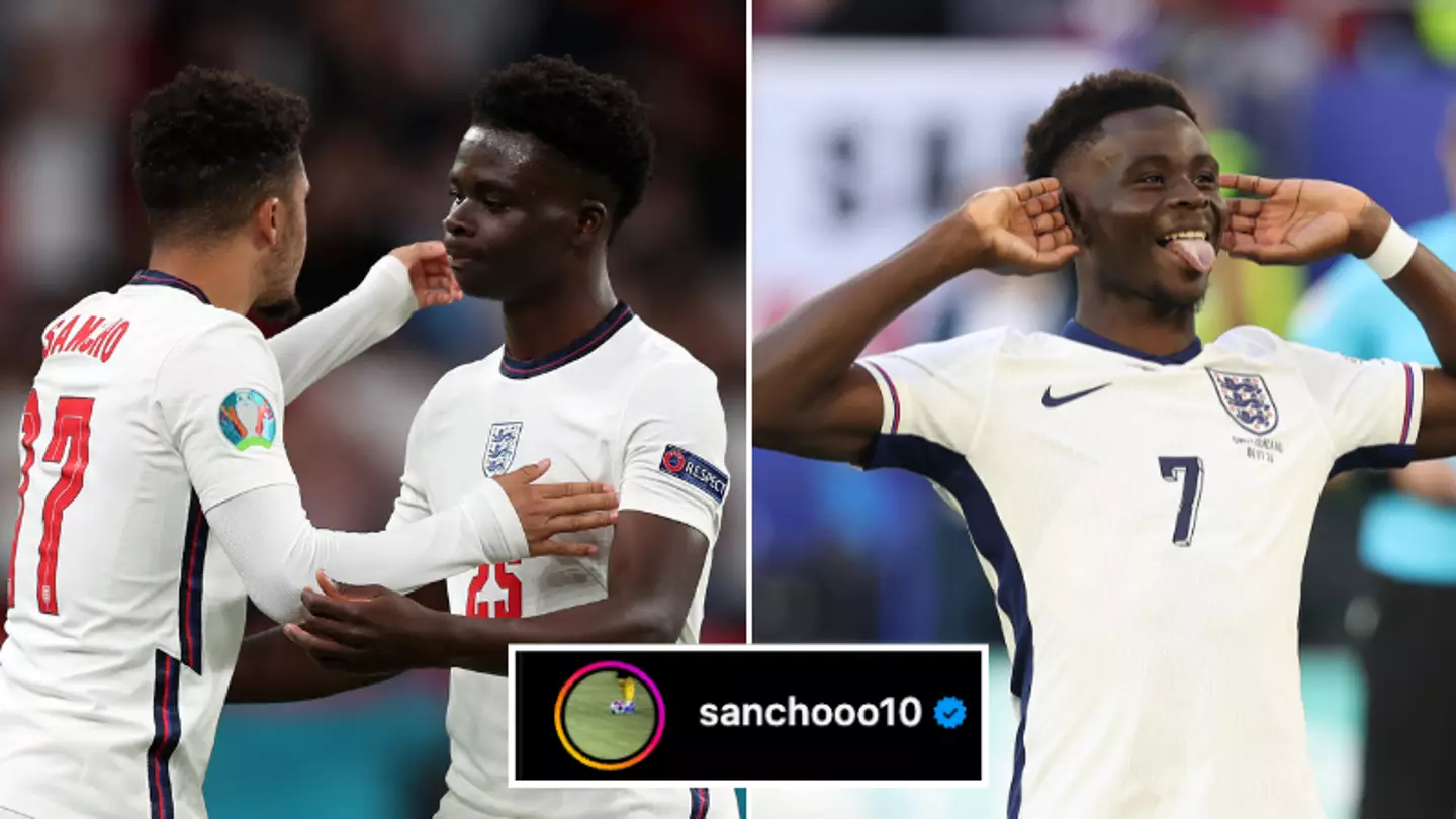 Jadon Sancho pays emotional tribute to Bukayo Saka after overcoming England penalty trauma