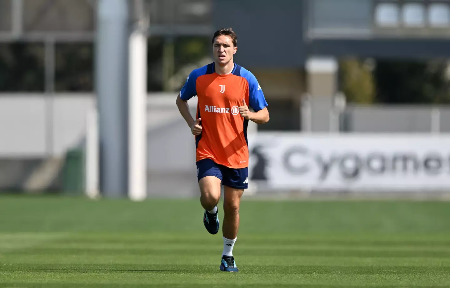 Federico Chiesa during a Juventus training session. Image: Getty