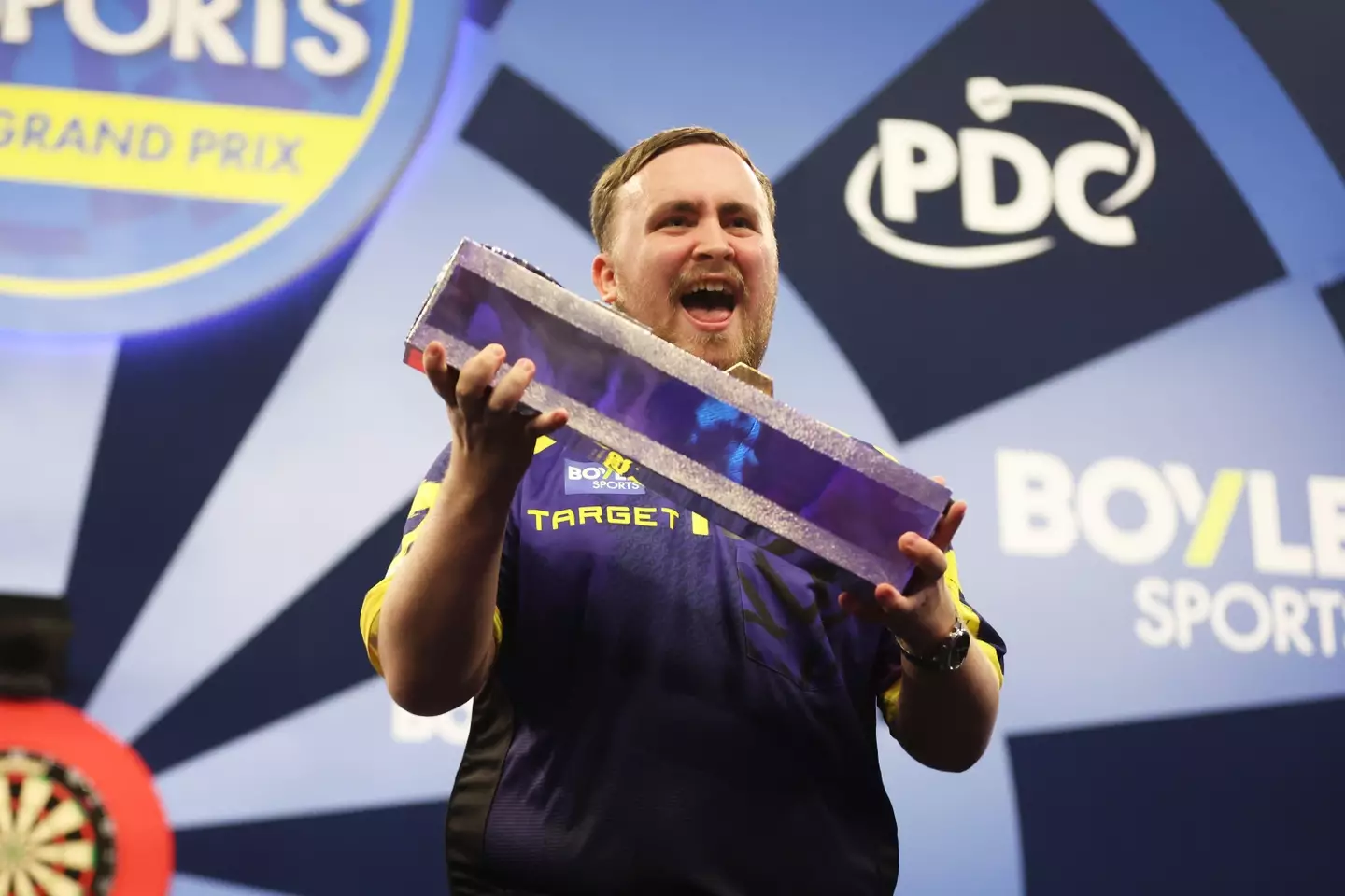 Luke Littler won the World Grand Prix after announcing his split from ZXF Sports. Image: Getty