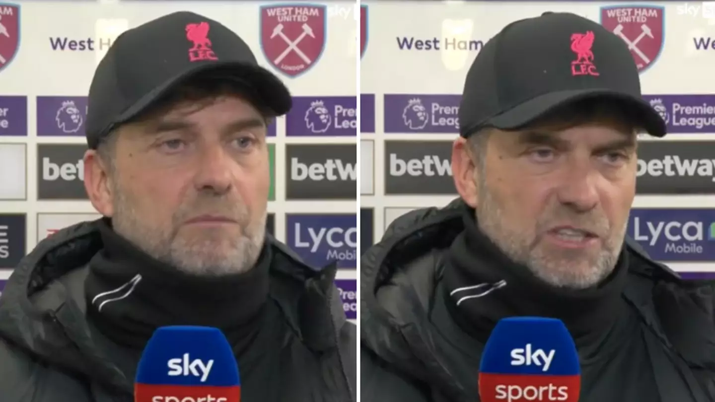 Jurgen Klopp Branded 'Salty' For Interview After Liverpool Lost 3-2 To West Ham