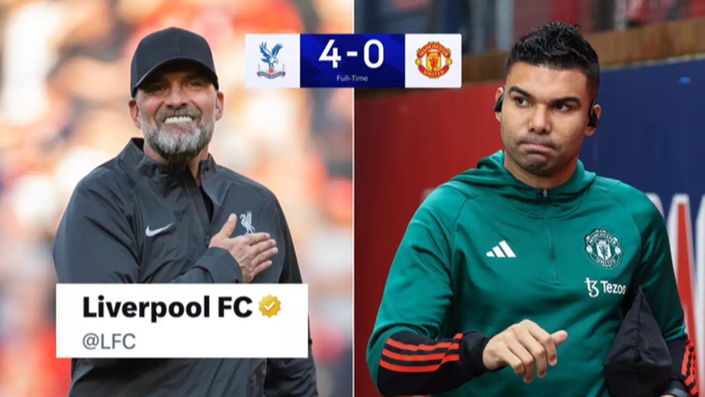 Fans think Liverpool mocked rivals Man Utd with social media post hours after Crystal Palace humiliation