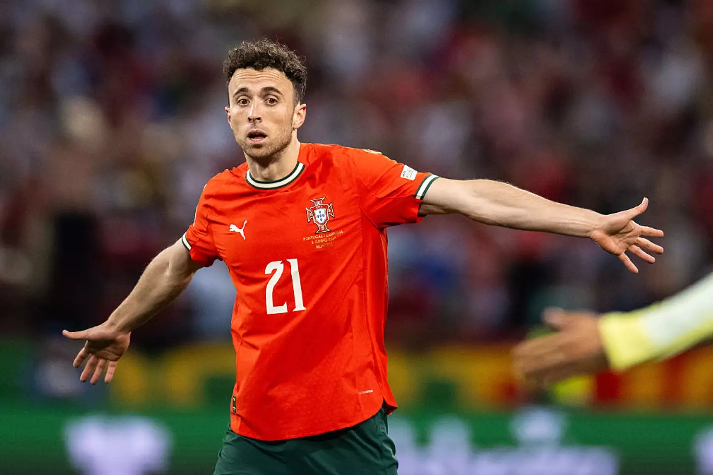 Diogo Jota in action for Portugal (Credit:Getty)