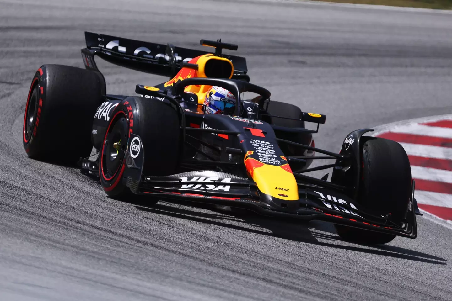 Max Verstappen driving at the Spanish GP.