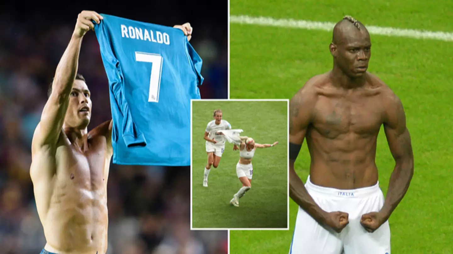 Fans are only just realising why players get booked for taking their shirt off