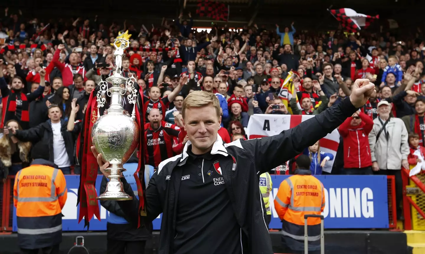 Eddie Howe during his Bournemouth spell. Image: Getty
