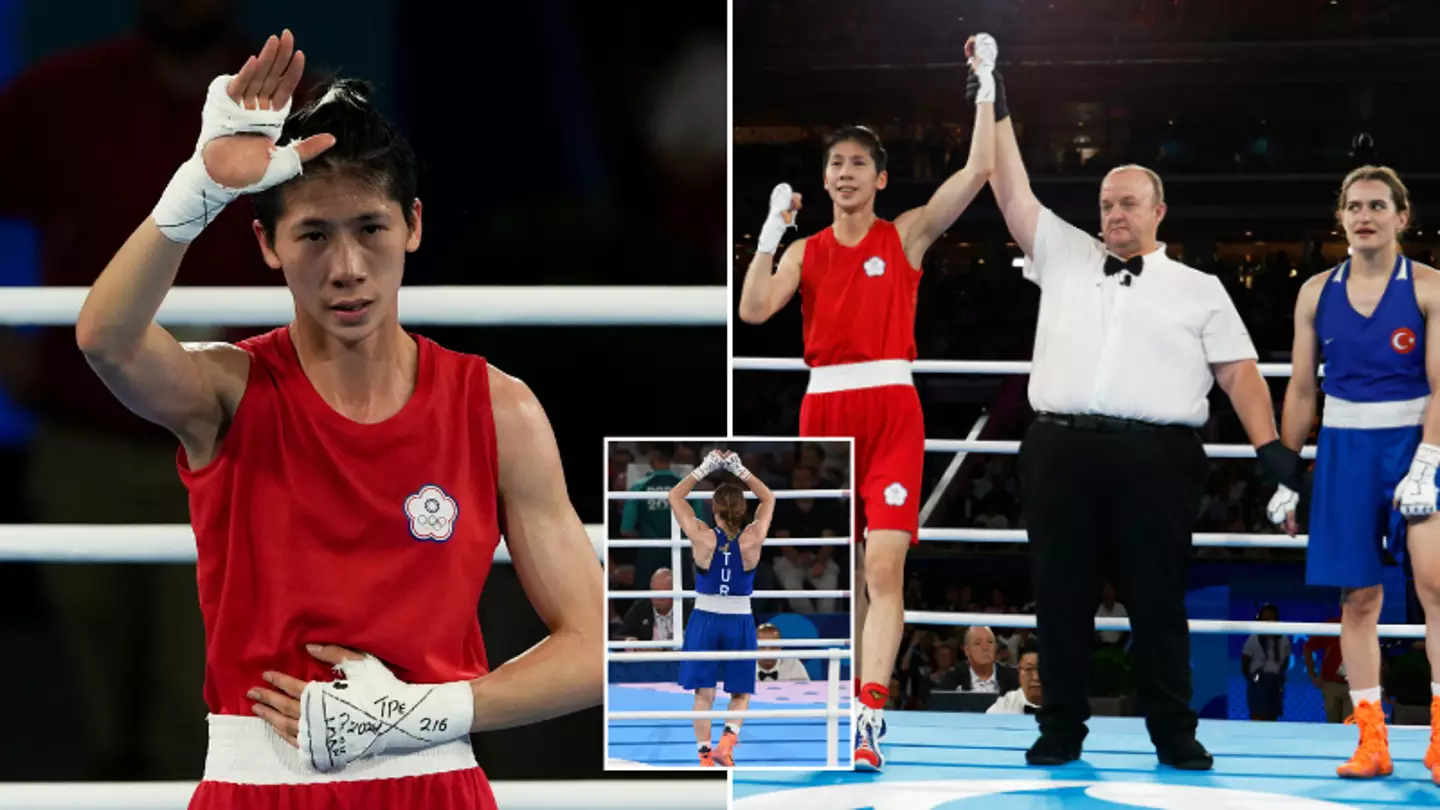 Olympic boxer makes controversial 'X' gesture after losing to fighter who failed gender eligibility test