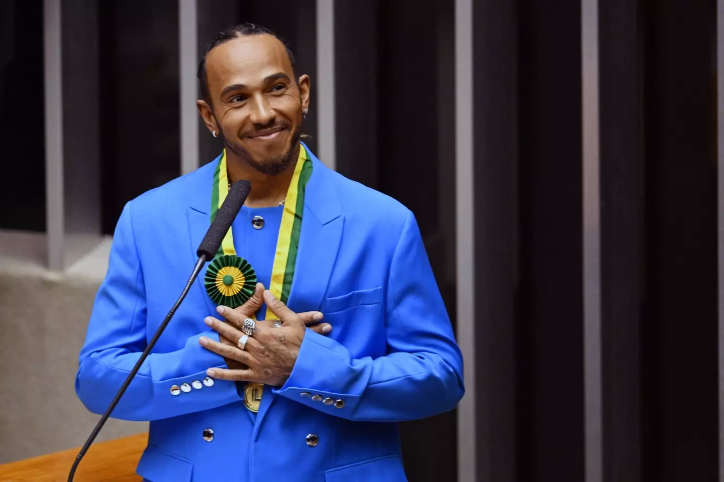 Lewis Hamilton was named an honorary Brazilian citizen in 2022 (Image: Getty)