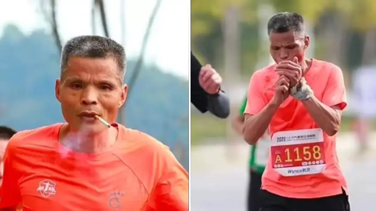 Chinese man named 'Uncle Chen' runs full marathon while chain-smoking
