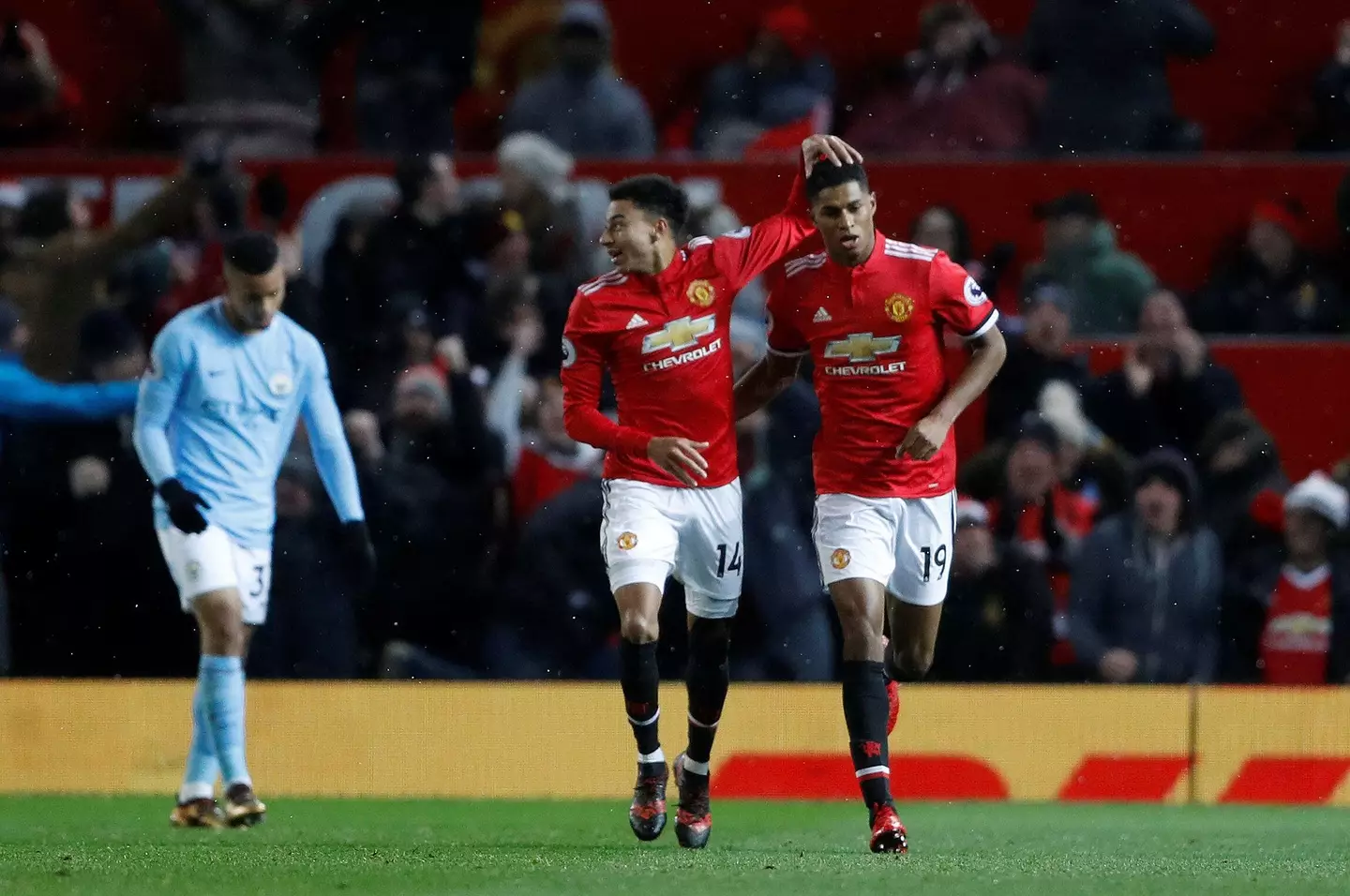 Jesse Lingard took Marcus Rashford under his wing when the young winger broke into the Manchester United squad. (Alamy)