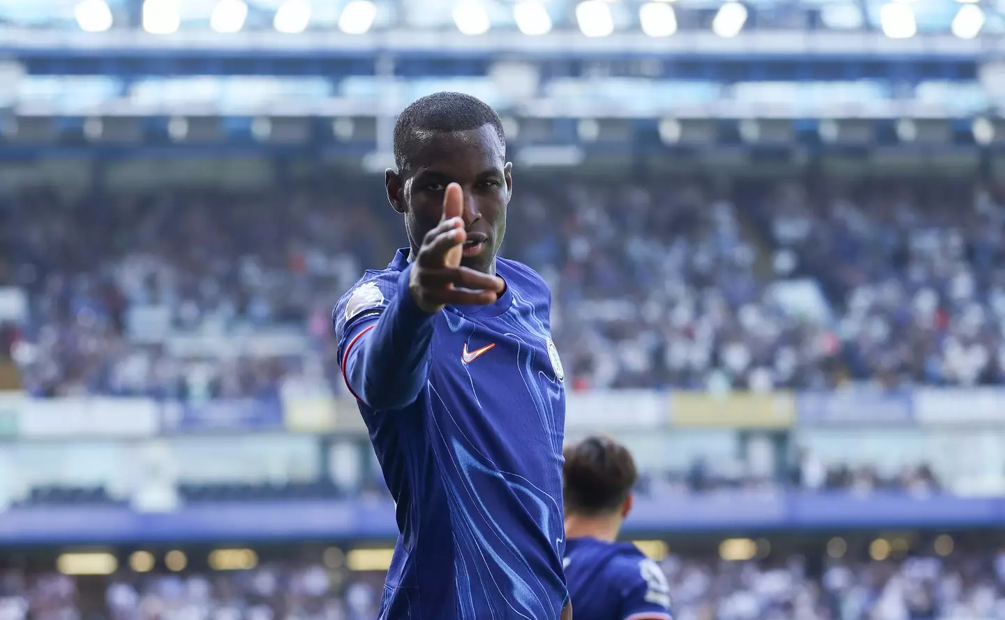 Nicolas Jackson celebrates scoring a goal against Crystal Palace. Image: Getty
