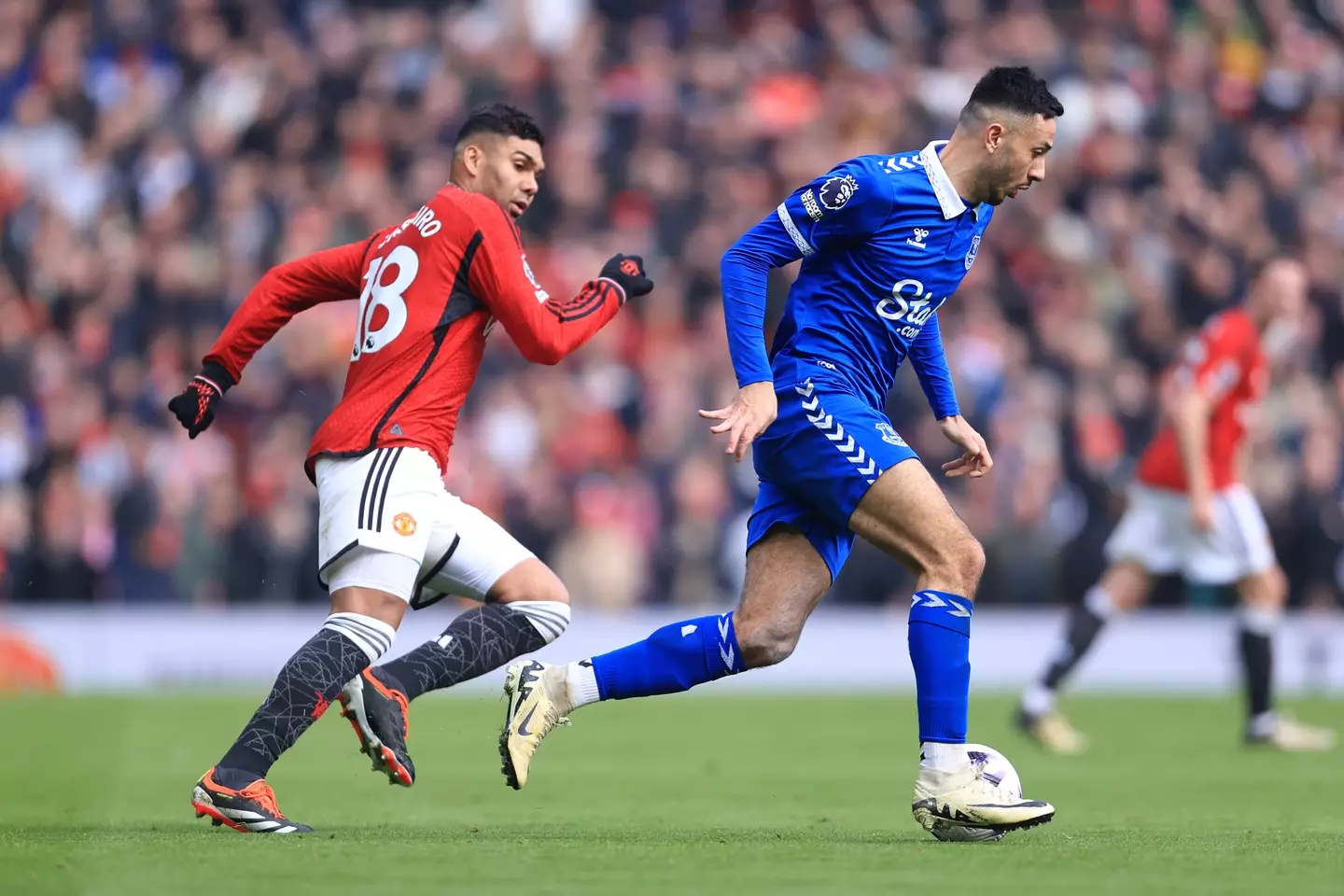 Casemiro in action for Manchester United. Image: Getty