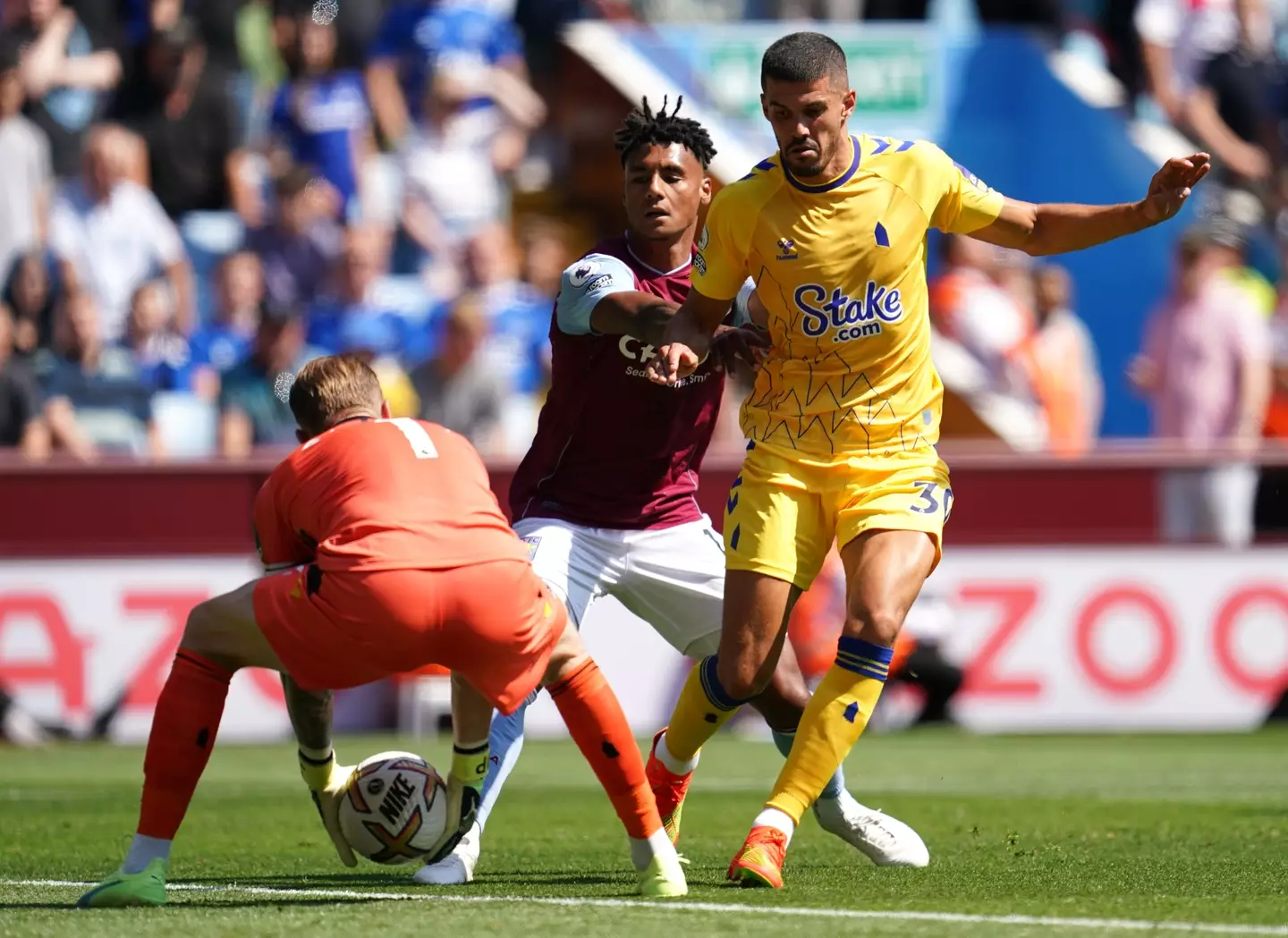 Coady in action for Everton against Aston Villa. (Image