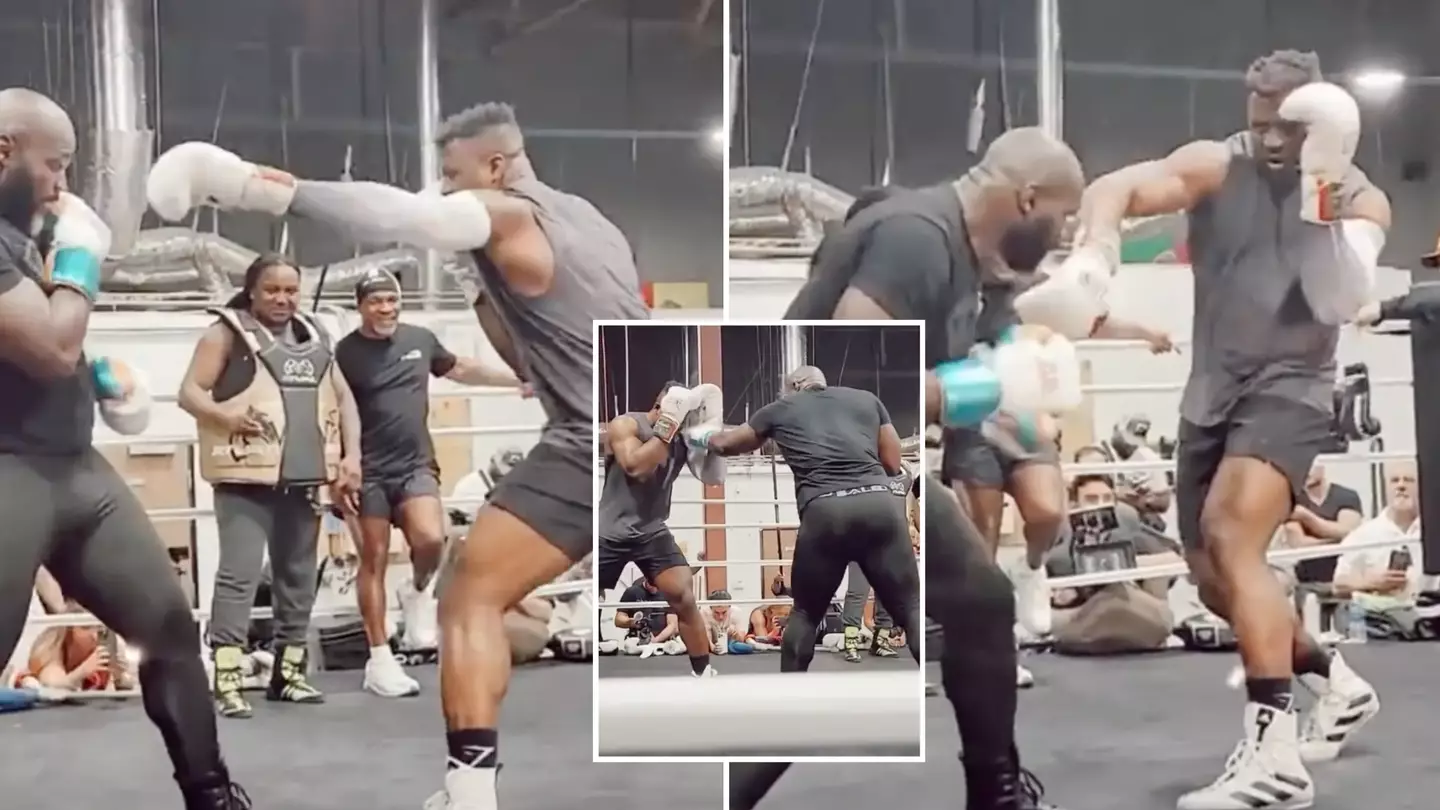 Fans stunned as video of Francis Ngannou ‘technical sparring’ emerges online ahead of Tyson Fury fight