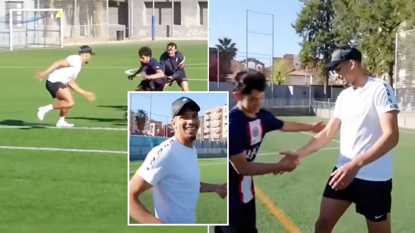 Ronald Araujo going 1v1 with freestyler shows difference between pro footballers and the rest